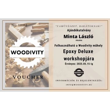Ajándékutalvány Epoxy Deluxe workshopra